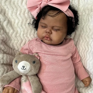 24Inch AA Reborn Dolls, Pickle Black Skin Reborn Toddler Girl Dolls, 5lbs-8lbs Lifelike African American Reborn Weighted Body Dolls