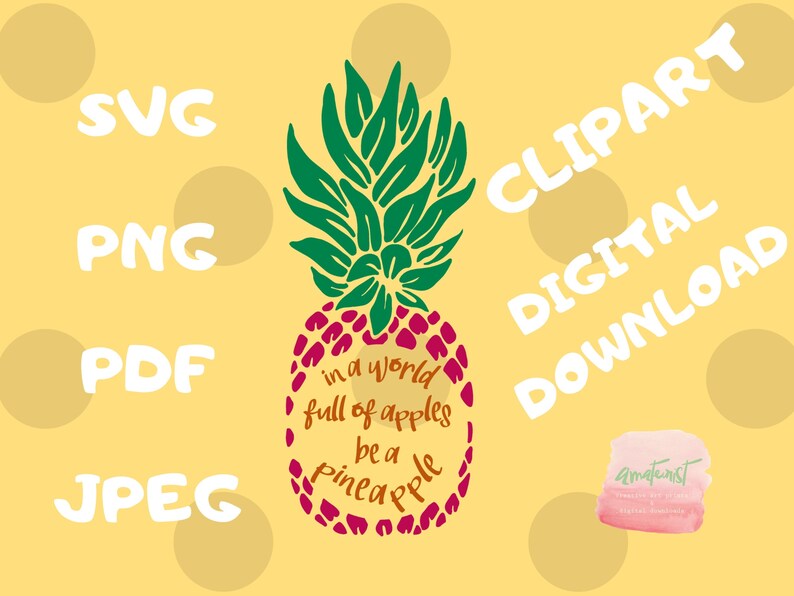 Download Pineapple svg file digital download pineapple quote: in a | Etsy