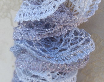 Métallique gris et argent froufrous Ruffle Scarf