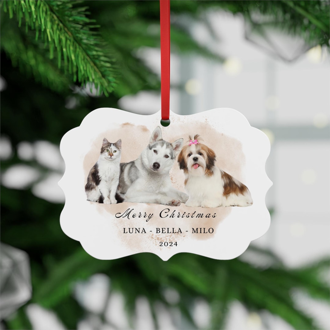 Personalized Pet Ornament, Pets Christmas Ornament, Cat Dog Photo — free download