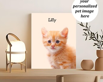 Personalized Pet Matte Canvas, Custom Pet Portrait, Memorial Pet Gift, Custom Dog Painting, Personalized Pet Lover Wall Art, Custom Pet Art
