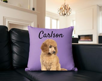 Cuscino quadrato personalizzato per animali domestici, cuscino con foto personalizzata di cani e gatti, cuscino con ritratto di animali domestici, cuscino personalizzato per cani, cuscino commemorativo per animali domestici, regalo per amanti dei cani