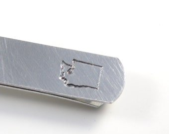 Washington Tie Bar - Washington Tie Clip - WA Tie Bar - WA Tie Clip - Washington State Tie Bar - Washington State Tie Clip - Washington Gift