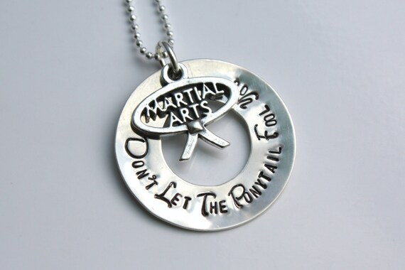 Items similar to Martial Arts Necklace - Femal Martial Artist - Martial ...