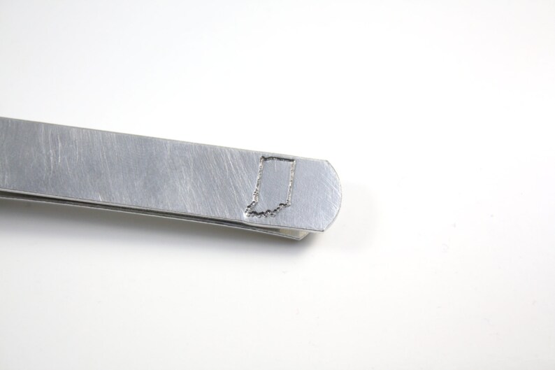 IN Indiana Tie Clip With Hidden Message