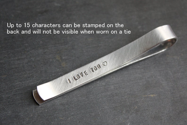 personalized tie clip hidden message