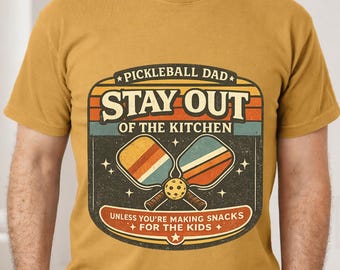 Koszulka dla taty w stylu retro pickleball, zabawny prezent dla mężczyzn w stylu pickleball, koszulka sportowa dla taty w stylu vintage z lat 70.
