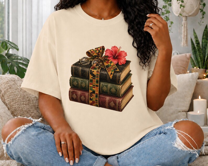 Bookish Juneteenth Tee, Literary Black History Shirt, 1865 Reader Shirt, Librarian Juneteenth Gift