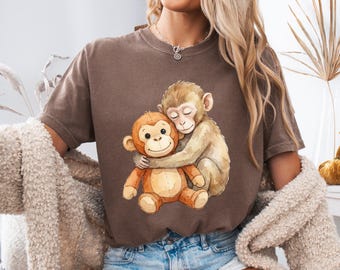 Monkey Punch Shirt Comfort kleuren Shirt, T-shirt Punch Monkey, babyshirt aap, T-shirt schattige aap, shirt virale emotionele, shirt punch team