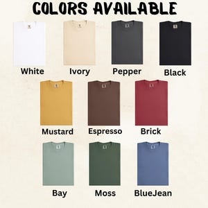 colors available: white, ivory, pepper, black, mustard, espresso, brick, bay, moss, blue Jean