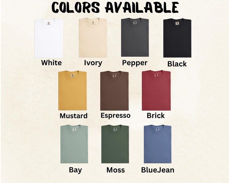 colors available: white, ivory, pepper, black, mustard, espresso, brick, bay, moss, blue Jean