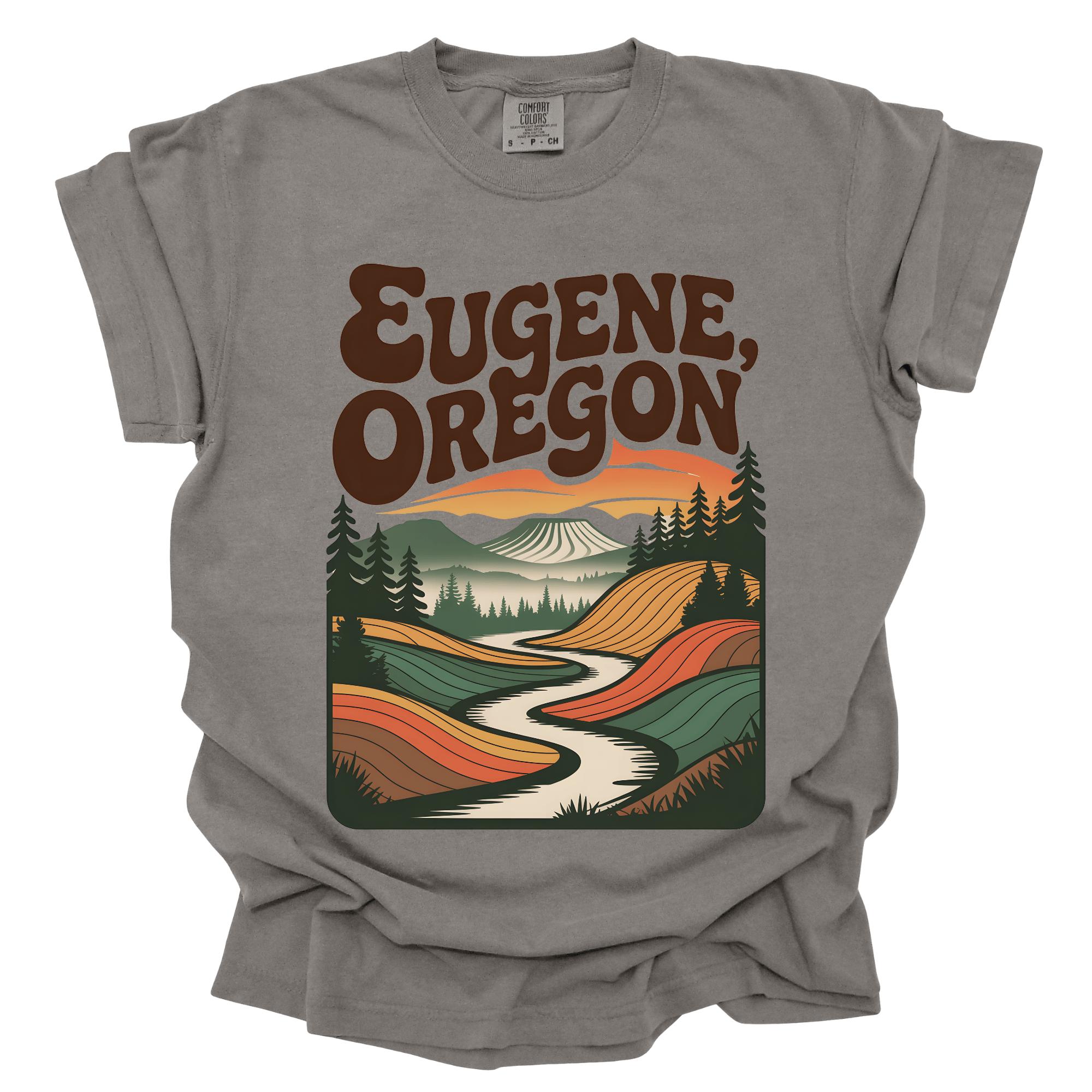 Eugene Oregon Comfort Colors 1717 Shirt, Vintage Retro PNW Tee, UO