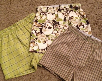 Custom Boys Boxers Size 3/4 faux fly (3 pack) - Ready to Ship