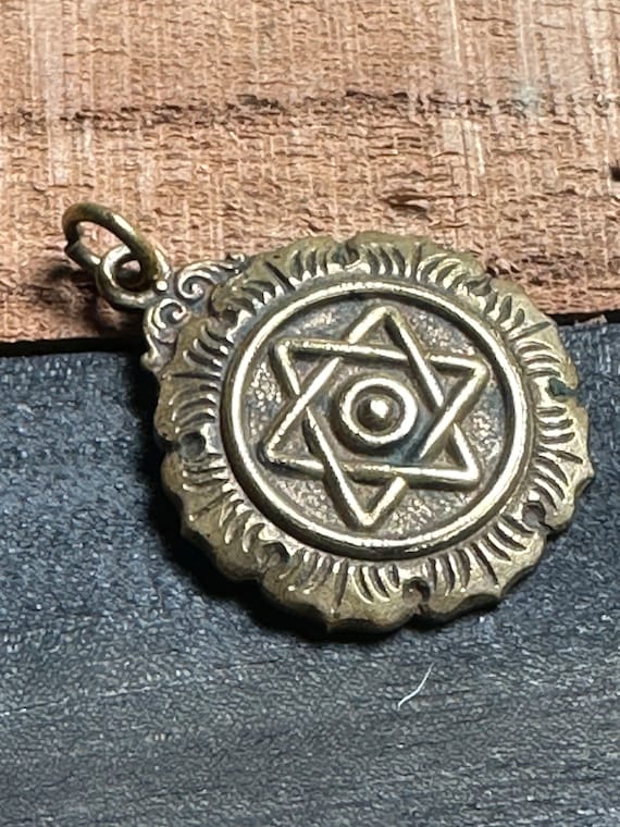 Gilt Star of David watch fob