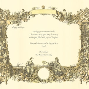 Biglietto di auguri di compleanno vittoriano/carta intestata/cornice vettoriale, perfetto per compleanni, festività e inviti: download digitale stampabile da 8 x 11 pollici