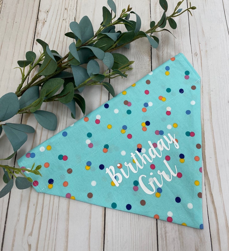 Teal Polkadot Over The Collar Bandana