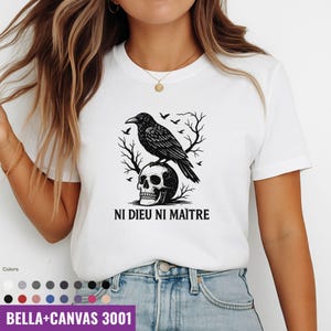 Anti-Authoritarian Shirt, Ni Dieu Ni Maître, No God No Master, Anti Trump Shirt, Leftist Protest Shirt, raven graphic shirt, liberal shirt