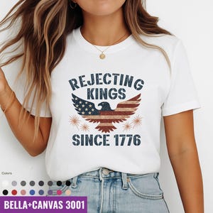 Rejecting Kings Since 1776 Shirt, Protest Shirt, Pro Democracy Shirt, Anti Authoritarian Shirt, 4th of july shirt, No kings shirt