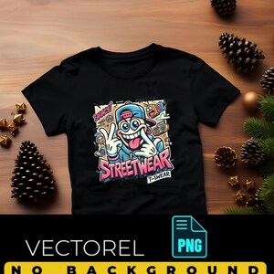 Streetwear Fun Cartoon Tee – Bold Urban Style for Men & Women l (Designs Only) | PNG High Res Image File | Transparent background
