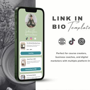 Editable IG Bio Link Website Template: Canva Landing Page (Digital Download)