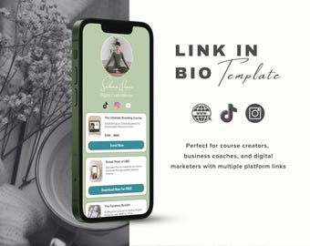 Link para Yoga na Bio | Modelo de Site | Página de Destino no Canva | Gerenciador de Mídias Sociais