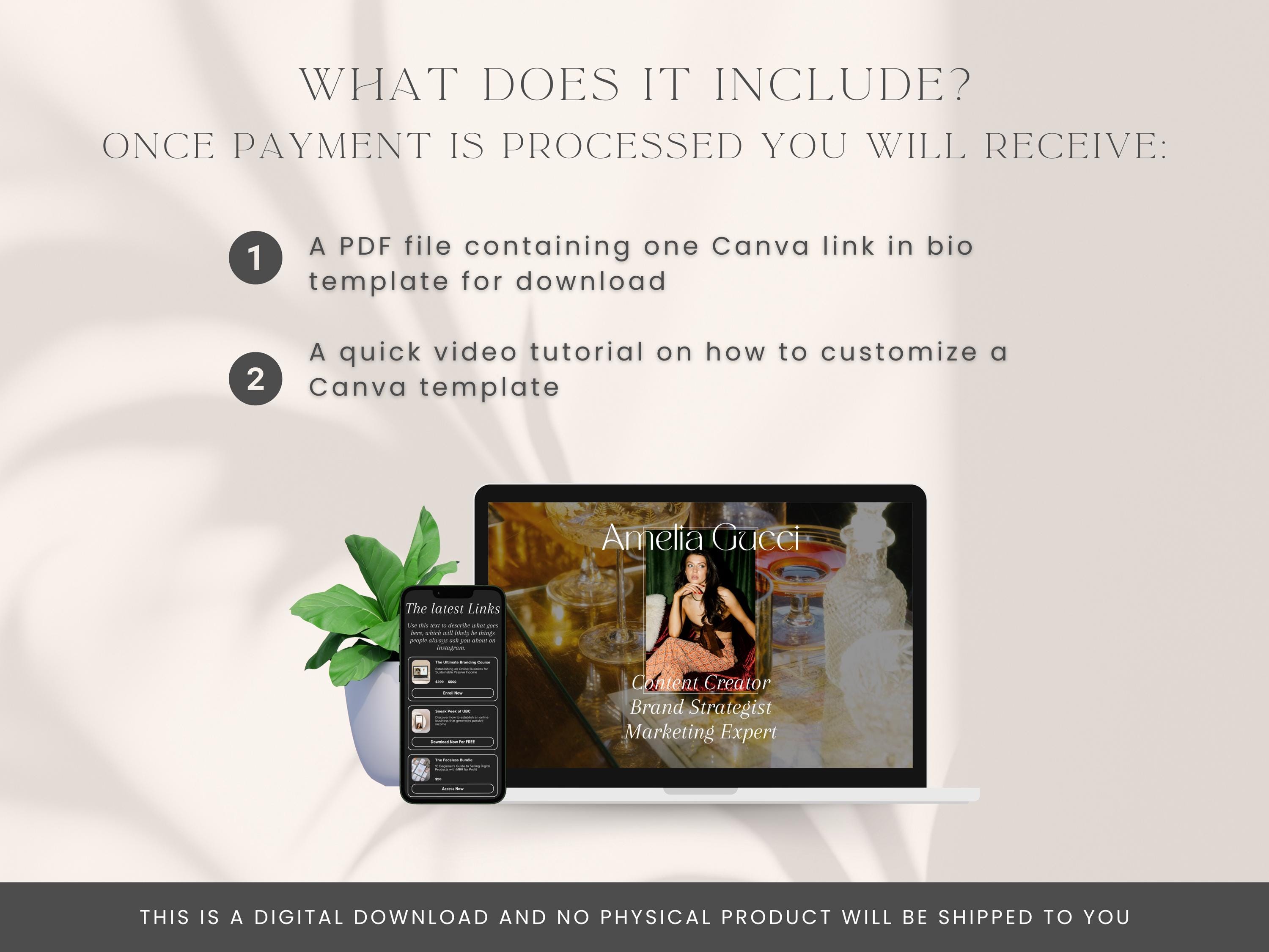 Instagram Link in Bio Template Canva Website for Social Media Managers ...