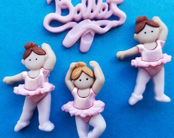 TINY TUMBLERS DRESS IT UP NOVELTY CRAFT BUTTONS GYMNAST DANCER SPORT HOBBY CUTE
