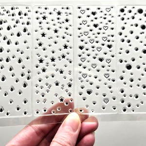 クリアスタンプ ブックマーク 背景 星 ハート バブル 雨滴 カード作り ゴムスタンプ クラフト スクラップブッキング バナー 雨 水 愛 空
