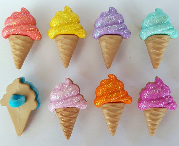 DOUBLE DIPPERS Craft Buttons 1ST CLASS POST Ice Cream Sweet Novelty Dress It Up