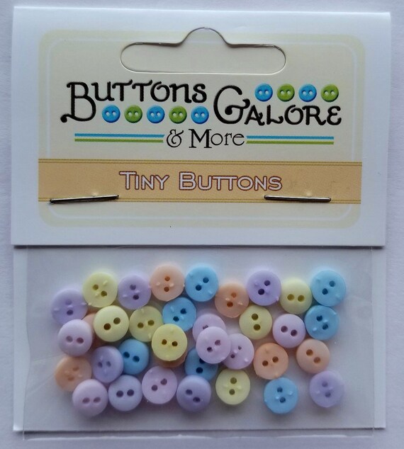 6mm plastic buttons, Small resin sewing buttons, 25 tiny craft buttons