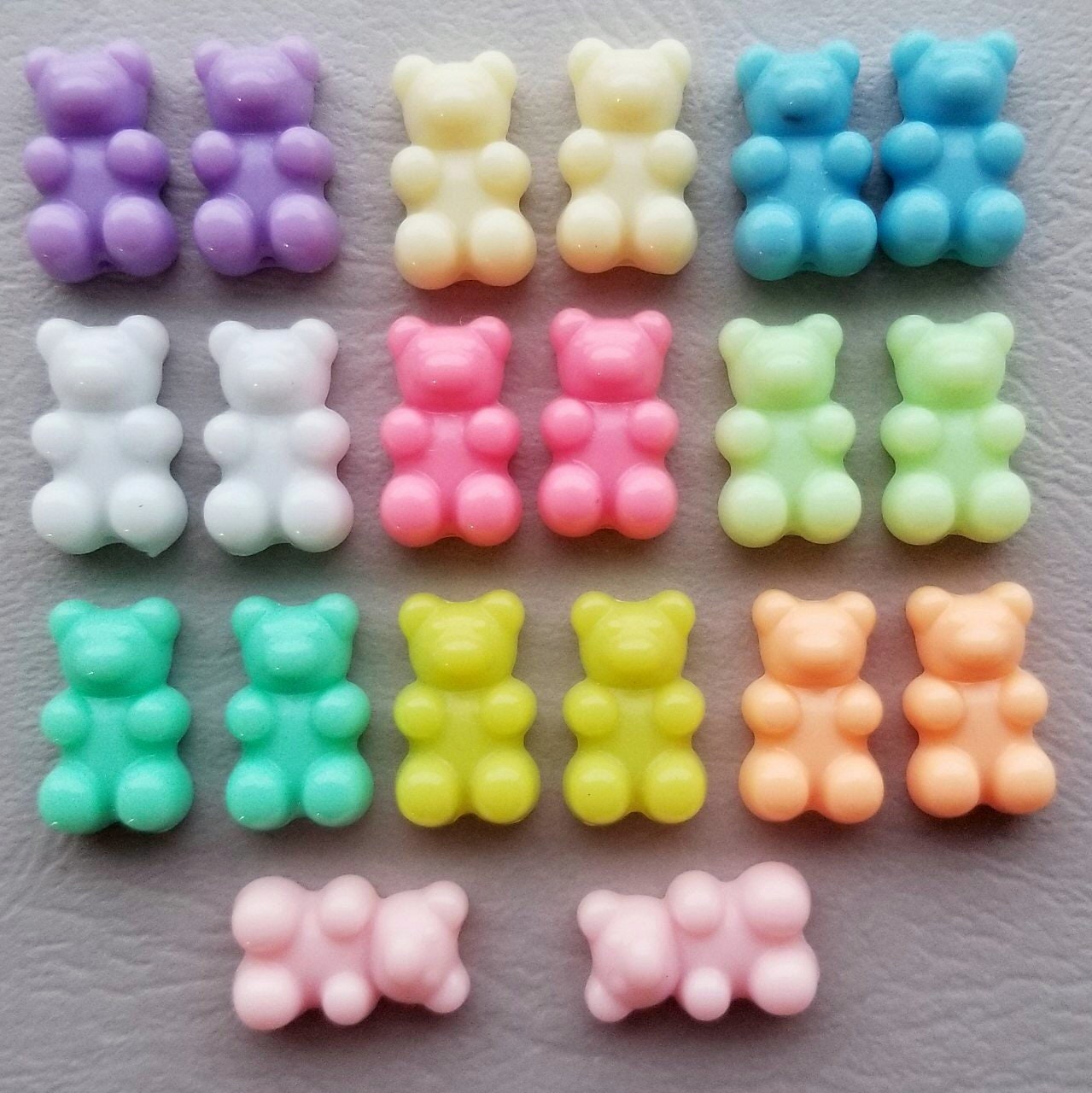 10/20/50/100pcs Gummy Bear BEADS , Kawaii Craft Supplies