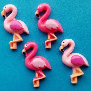 Décorations créatives à dos plat FLAMANTS roses Fille oiseau rose Fabrication de cartes Artisanat