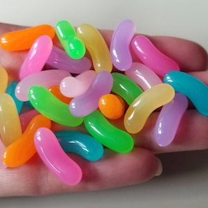 28 x 樹脂製ジェリービーンズ キャンディスイーツショップ 模造フェイクフードディスプレイ プラスチック工芸品装飾品 クラフト