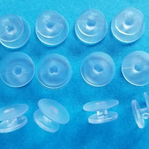 12 x Plastic SHOE CHARM BACKS Turn Novelty Buttons Flat Backed Embellishments or Flatback Resin Cabochons into shoe sandal charms