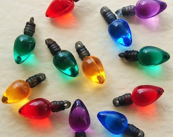 Dress It Up Craft Charms TINY TREE TRIMMERS Christmas Lights Miniature Decoration Novelty Card Jewellery Making Doll's House Crafts