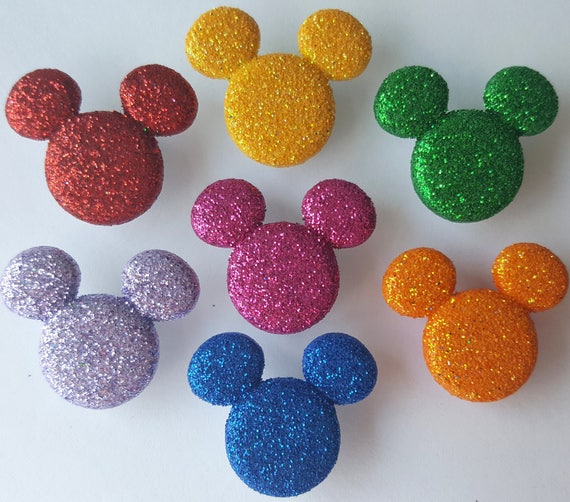 MINNIE RHINESTONE HEADS Disney Girl Mouse Glitter Bows Dress It Up Craft Buttons