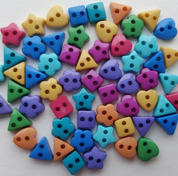 MICRO MINI YELLOW STARS Craft Buttons 1ST CLASS POST Small Baby Doll Clothes