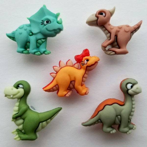 Dress It Up Craft Buttons Dinosaur STOMP CHOMP ROAR Baby Dino Prehistoric Animal T-Rex Children Sewing Card Making