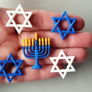 Craft Embellishments HANUKKAH Menorah Candle Star of David Jewish Chanukah Card Making