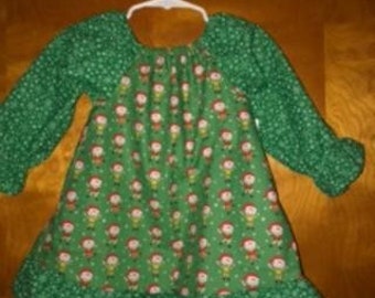 Custom Boutique CHRISTMAS ELF peasant dress