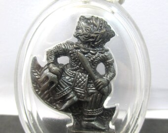 Spedizione gratuita, autentico ciondolo in miniatura in acrilico con il signore delle scimmie benedetto Hanuman, amuleto per la boxe thailandese, tempio thailandese