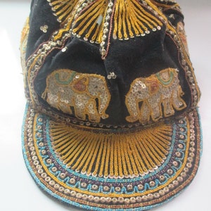 Vintage Embroidering Elephant Cap ,small size fot for boy,girl