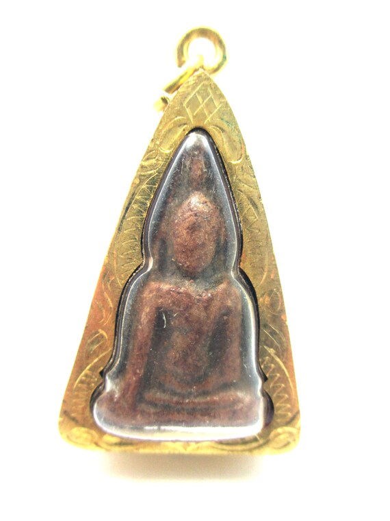 Thai Blessed Phra Nang Phaya Buddha Amulet Gold Plated - Thai Blessed Buddha Pendant Thai Blessed Phra Nang Phaya Buddha Amulet Gold Plated - Thai Blessed Buddha Pendant