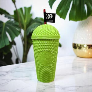 LIMITED STOCK Starbucks 30th Anniversary Neon Green Studded Tumbler Cup Frappuccino Collector Gift
