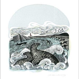Carte de voeux vierge Seals at Bardsey