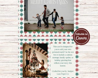 Modèle de Carte de joyeux Noël floral