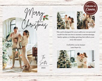 Modèle de Carte de joyeux Noël houx