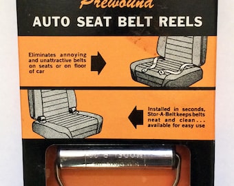 Classic Car Seat Belt Auto Reels, NEW / old stock 60s