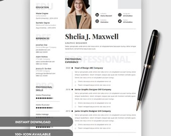 Professional Resume Template Editable CV Design Modern & Minimalist ...