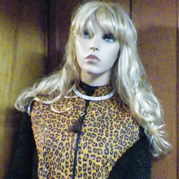 Leather Embossed Print Leopard Vest